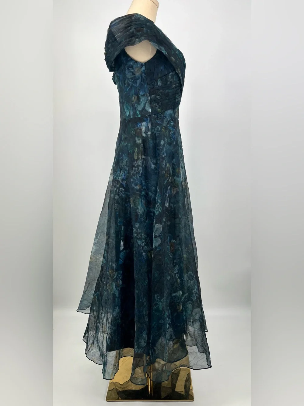THEIA Auden Off Shoulder Midi Dress | 8 NWT Alfresco Floral - Picture 10 of 15